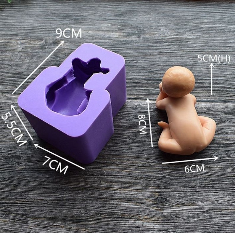 3D Sleeping Baseball Baby silicone mold cake mold candle plaster silicone mold chocolate mold decoration tools