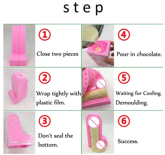 Penis Shape Silicone Mold can be used to make chocolates