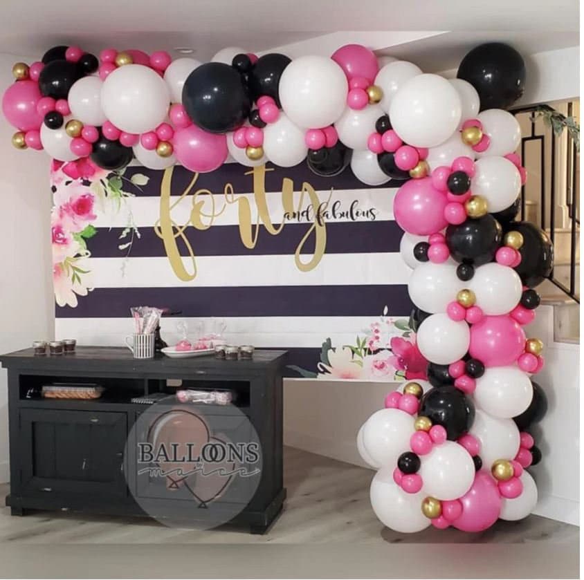 152PCS Black Hot Pink Balloons Garland Arch Kit for Baby Shower Birthday  Wedding Party Decorations, Anniversary