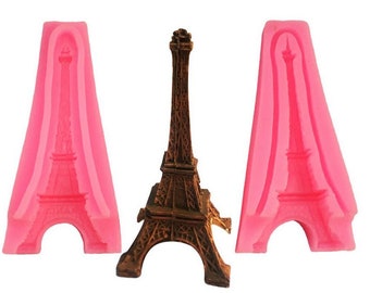 Candy Elbee 6-Piece Silicone Eiffel Tower Tray for Making Ice Chocolate Jello 
