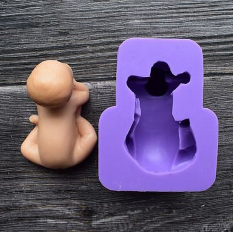 3D Sleeping Baseball Baby silicone mold cake mold candle plaster silicone mold chocolate mold decoration tools