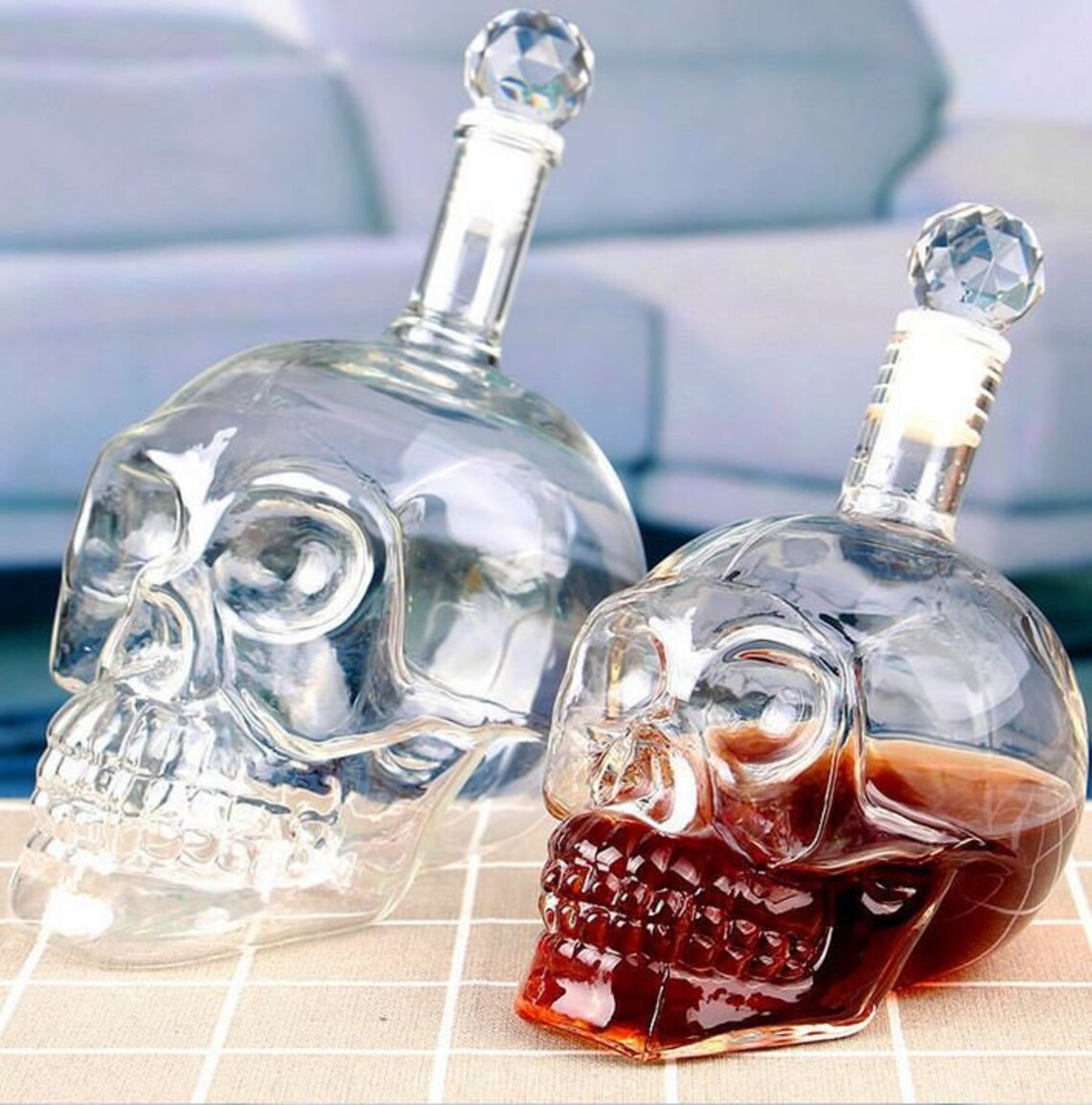 Crystal Skull Head Bottle Whiskey Bottle. Wine Bottle Etsy