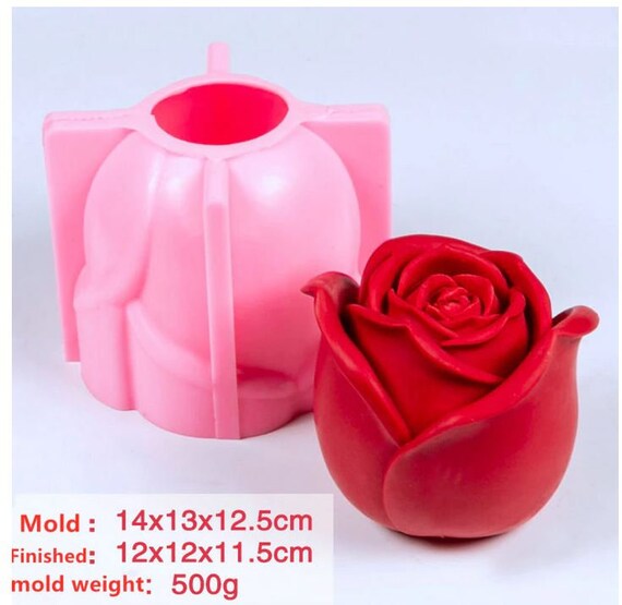 3D Large Rose Silicone Mold, Candle Plaster Silicone Mold, Cake Mold,  Chocolate Mold, Decoration Tools 