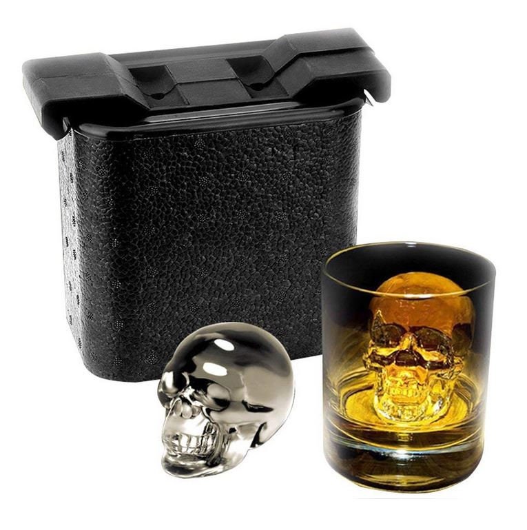 Heytea 3d Skull Ice Mold Tray, Ice Molds Silicone Skull Ice Cube Molds With  Funnel, Funny Ice Skull For Cocktail, Whiskey, Bourbon, Chilled Drinks Bla