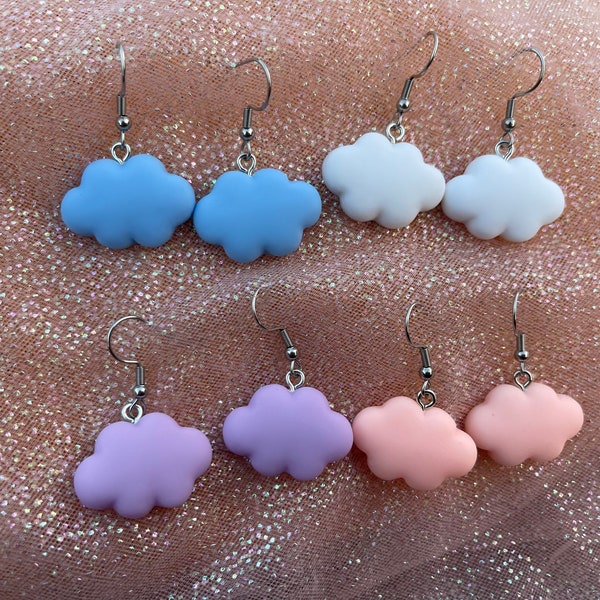 Colorful cloud earrings