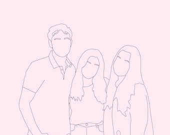Disegno digitale personalizzato (illustrazione, ritratto) / Famiglia / Ricordi / Amici / Compleanni / Matrimoni