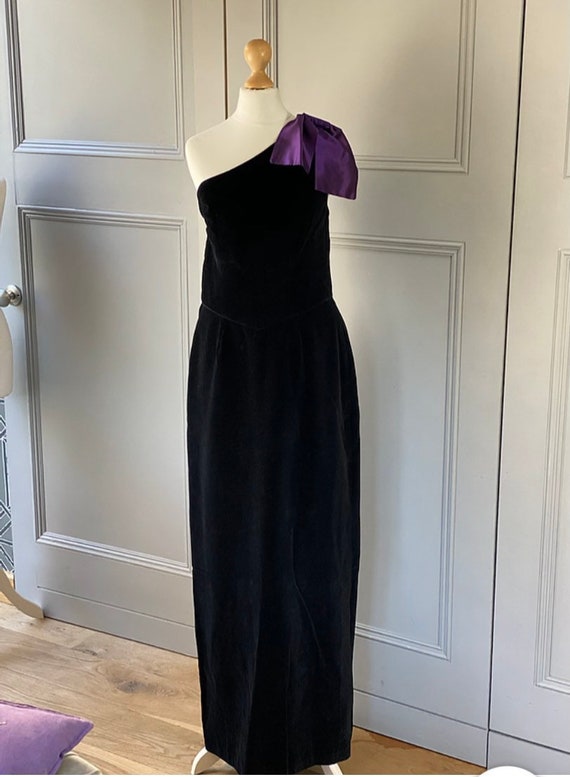 Vintage Radley velvet dress with bow UK10/12