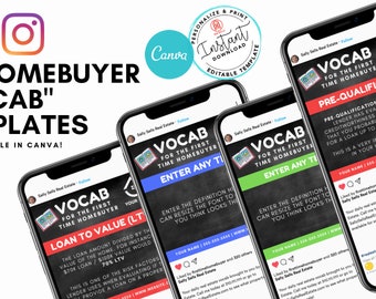 30 Editable Homebuyer Real Estate Social Media | Editable Canva Templates | Social Media, Facebook, Instagram, LinkedIN, Posts for Realtors
