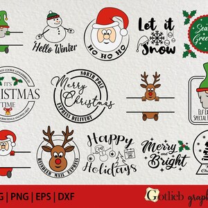 Christmas SVG Bundle: Winter Quotes, Reindeer, Santa (Digital Files)