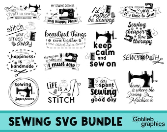 裁縫の名言 SVG バンドル: クラフトとキルティングのデザイン (デジタルファイル)