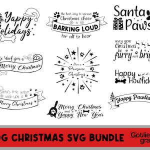 Funny Dog Christmas Quotes SVG Bundle: Pet Sayings (Digital Download)