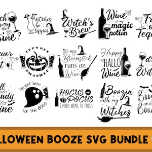 Halloween Booze SVG Bundle, Halloween Drôle disant svg, Halloween Alcool citation SVG, Halloween Drink Citations svg, Halloween Vin SVG, Octobre