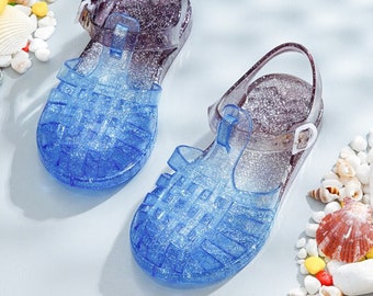 royal blue jelly sandals