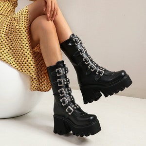 Botas de lona para mujer Emo zapatos de lona zapatos | Etsy México