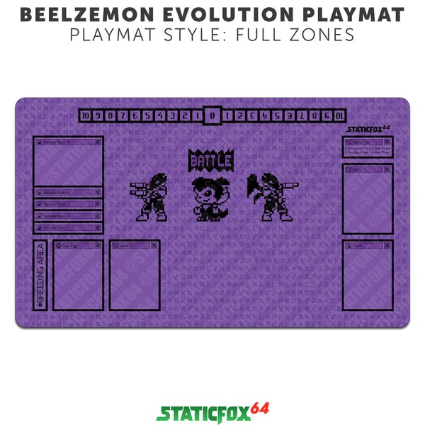 Beelzemon Evolution Digimon TCG Playmat