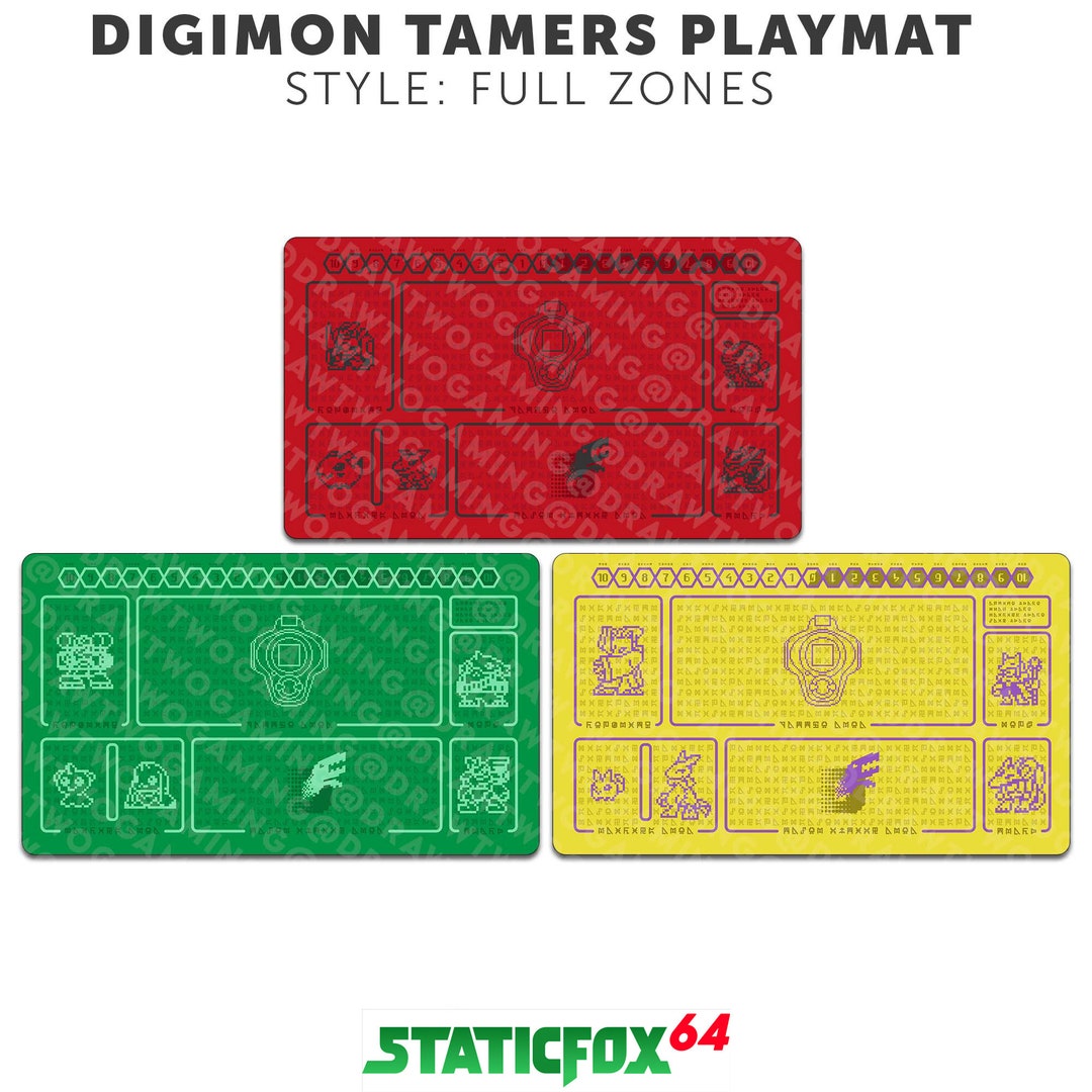 Digimon Card Game Pixel Art Tamers TCG Playmats Etsy