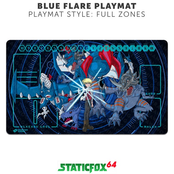 Blue Flare Xros Wars Digimon Card Game Playmat