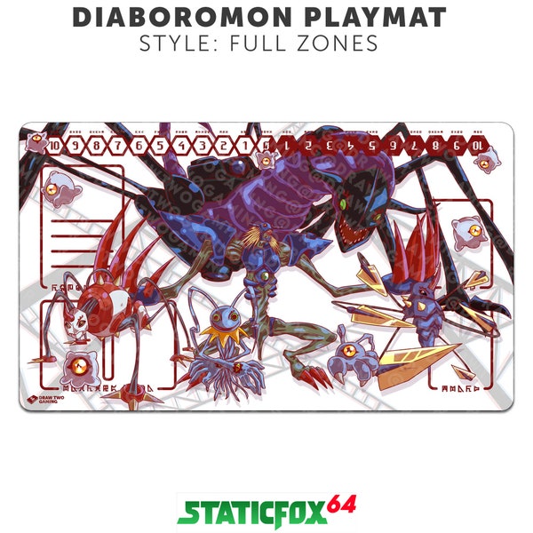 Diaboromon Evolution Line Digimon TCG Playmat
