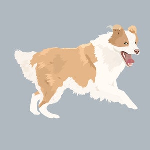 Personalized digital dog portrait | A4 Print ready (Download and Print) |  Custom bespoke Pet Animal Digital Art