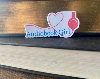 Audiobook Girl Vinyl Sticker