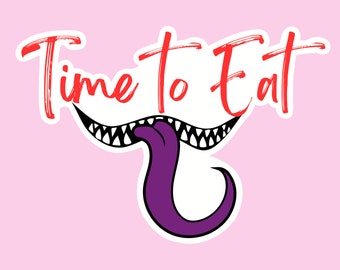 Time To Eat Vinyl Sticker