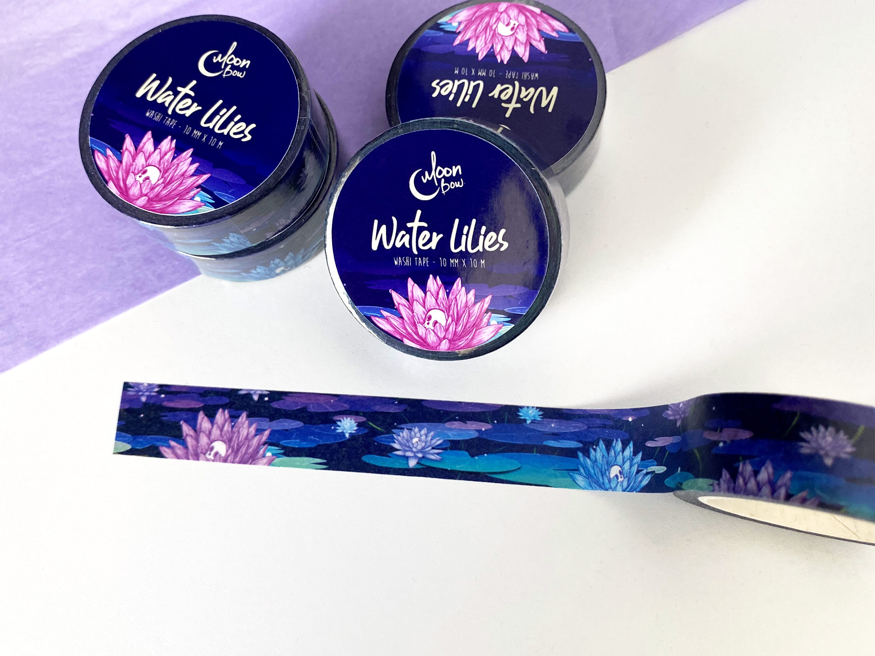 Water Lilies Washi Tape Cute Washi Tape 15 Mm X 10m Plant Etsy