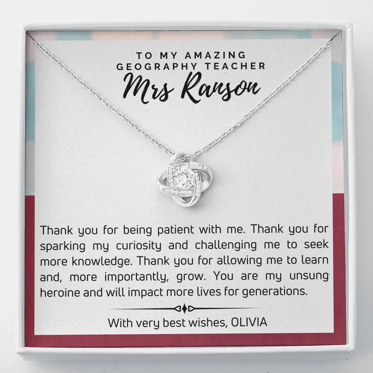 Thank you gift to geography teacher gratitude gift to Etsy