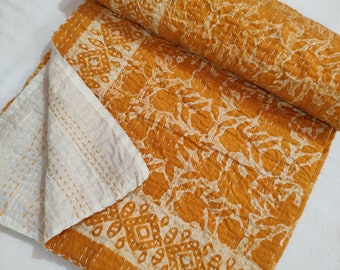 mustard cot quilt