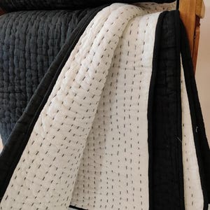 100% Baumwolle Kantha Quilt Überwurf Tagesdecke Handgefertigte Bettwäsche Decke Hippie King Queen Queen Size Tagesdecke Boho Hand Quilt ART#029