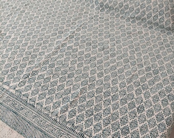 Handgefärbter Queen-Überwurf, handgefertigte Kantha-Bettdecke, Steppdecke aus reiner Baumwolle, Handblockdruck, Kantha-Tagesdecke, handgefertigte indische Bettwäsche, ART#169