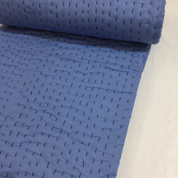 Blue Kantha Quilt Etsy