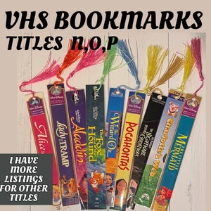 VHS Bookmarks, VHS spine bookmark, Movie Bookmark, Gift for movie lover, Book lover gift, Nostalgic gift for her, Bookmark for teen Girl,NOP image 1