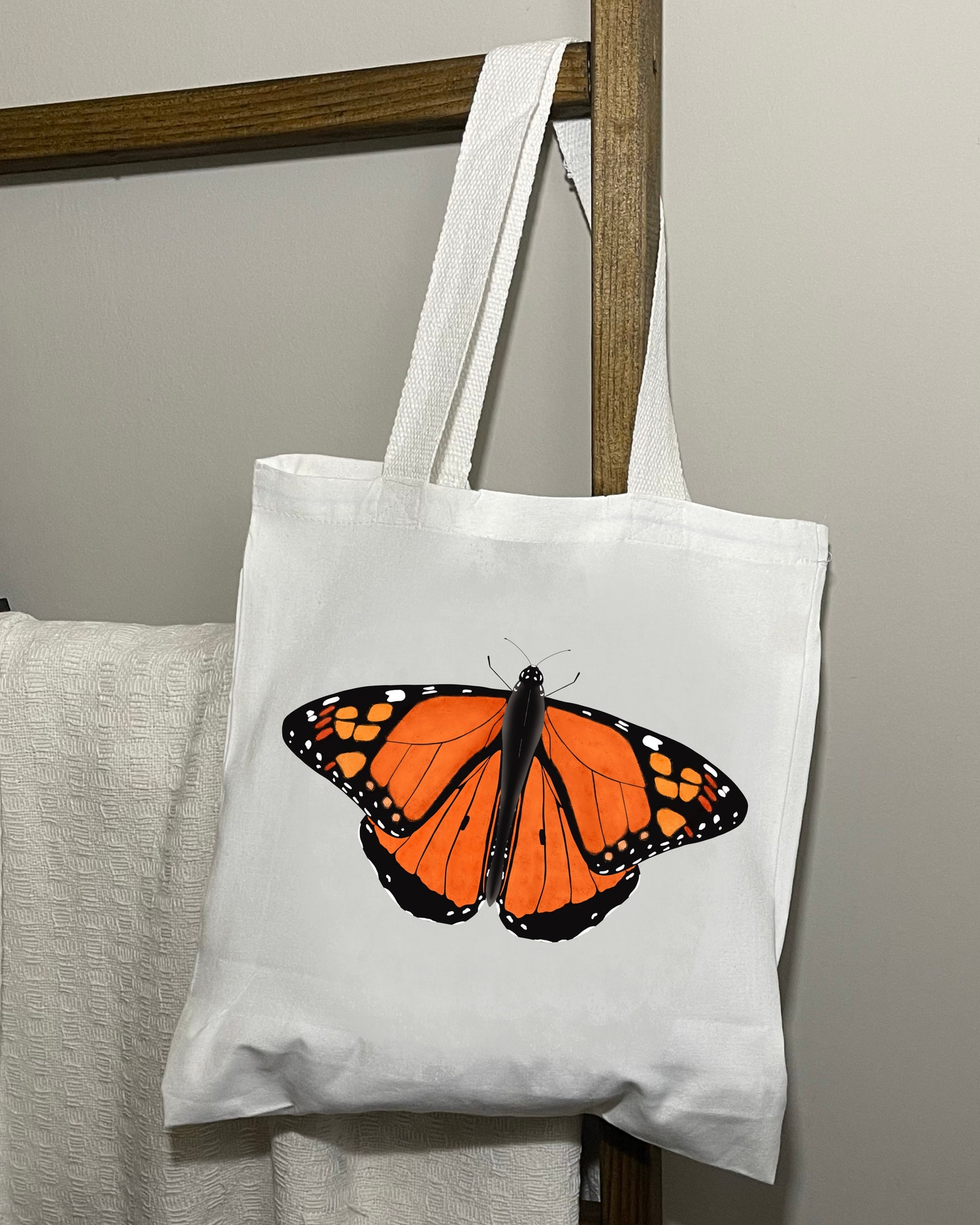 Monarch Butterfly Tote Bag Reusable Tote Bag Earth Friendly | Etsy