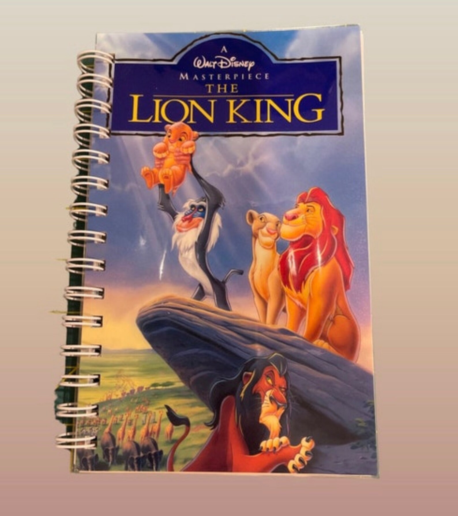 VHS Notebook VHS Upcycled Notebook Birthday Gift Disney Etsy