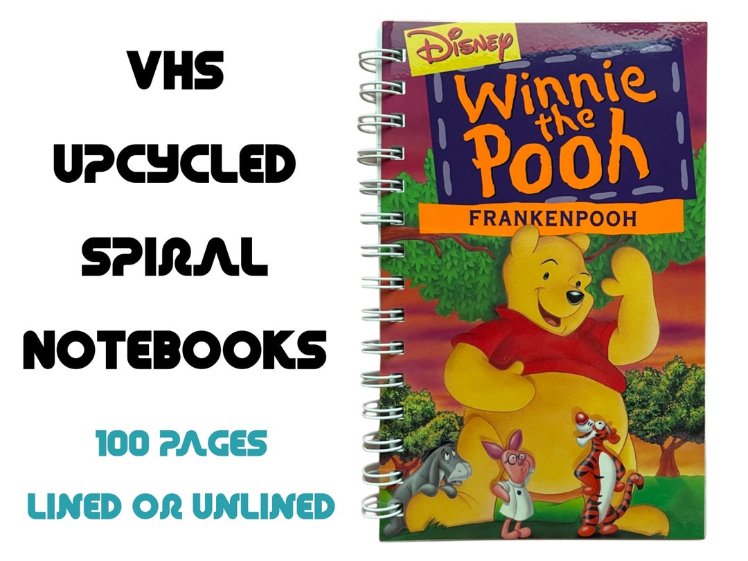 VHS Spiral Notebook, Frankenpooh Notebook, Winnie the Pooh Notebook ...