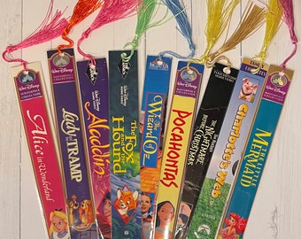 VHS Bookmarks, VHS spine bookmark, Movie Bookmark, Gift for movie lover, Book lover gift, Nostalgic gift for her, Bookmark for teen Girl,NOP