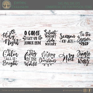 Handlettered Christmas Quote Bundle *DIGITAL DOWNLOAD*svg*dxf*png*eps*vinyl*cricut*silhouette*