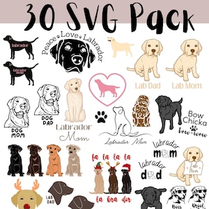 Lab SVG Bundle for Cutting Machines, Labrador SVG, Labrador, svg files, clipart, circuit, cutting files, digital files, dog mom svg, lab svg