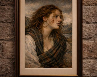 Mairi voor de storm | Fine Art Print Schotse Hooglanden | Archiefportret