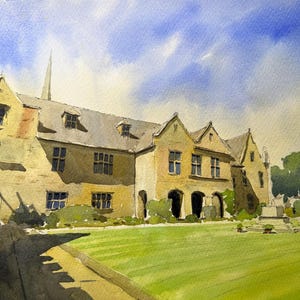 Repton School Original Watercolour Painting