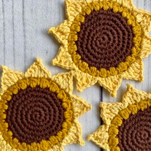 Autumn Decor 2022 Sunflower Coasters - Handmade