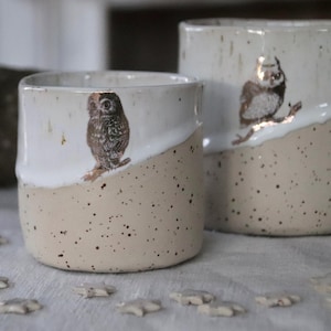 Hedwig and Emilia mugs, hand-thrown stoneware ceramics image 3