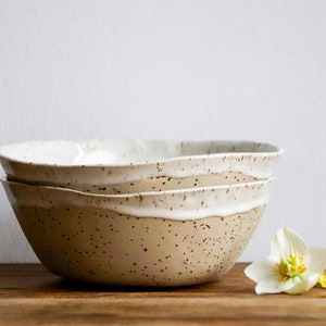 Cereal bowl, rice bowl, soup bowl, snack bowl PUR, stoneware ceramic, 17 cm diameter, 6 cm high, 500 ml capacity