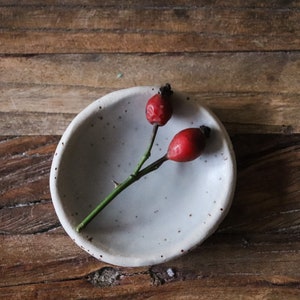 Ceramic plate small 7 cm, Min bowls, sushi plates, jewelry bowl, spice bowl, wasabi ginger plate, ring plate, samples light grey matt