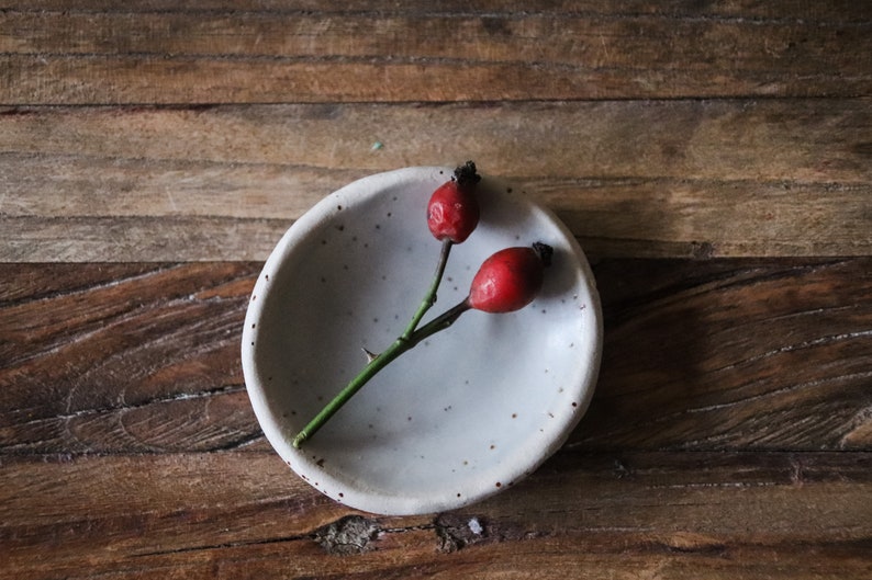 Ceramic plate small 7 cm, Min bowls, sushi plates, jewelry bowl, spice bowl, wasabi ginger plate, ring plate, samples light grey matt