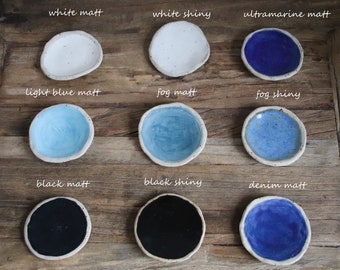 Small ceramic plate (7 cm), jewelry dish, spice dish, wasabi ginger plate, ring plate, samples