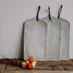 Cutting board, breakfast board PUR made of stoneware ceramic, 23 x 13 cm