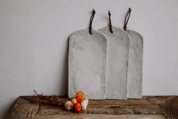 Schneidebrett, Frühstücksbrett PUR aus Steinzeugkeramik, 23 x 13 cm