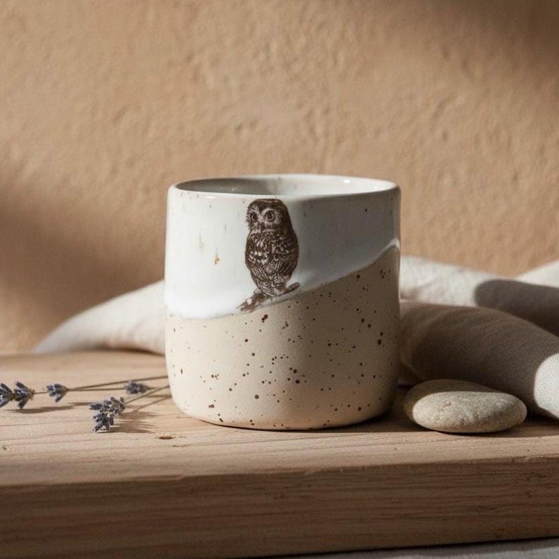Hedwig and Emilia mugs, hand-thrown stoneware ceramics image 5