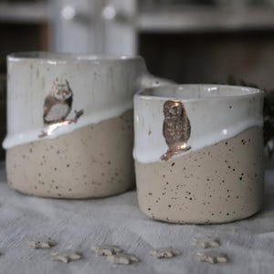Hedwig and Emilia mugs, hand-thrown stoneware ceramics image 7